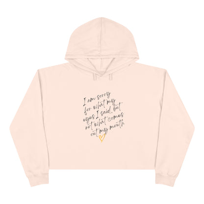 Crop Hoodie with Inspirational Quote, Comfortable Sweatshirt, Gift for Her, Relaxed Fashion, Daily Wear, Positive Affirmation